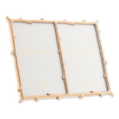 Lawrence Frames Metal Frame, Branch Design, Gold, 4x6 Double - Image 3